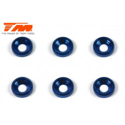 ARANDELAS 3MM AZULES PARA CABEZA CÓNICA