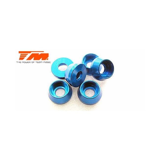 ARANDELAS ALUNIMINO 3MM AZUL CABEZA REDONDA