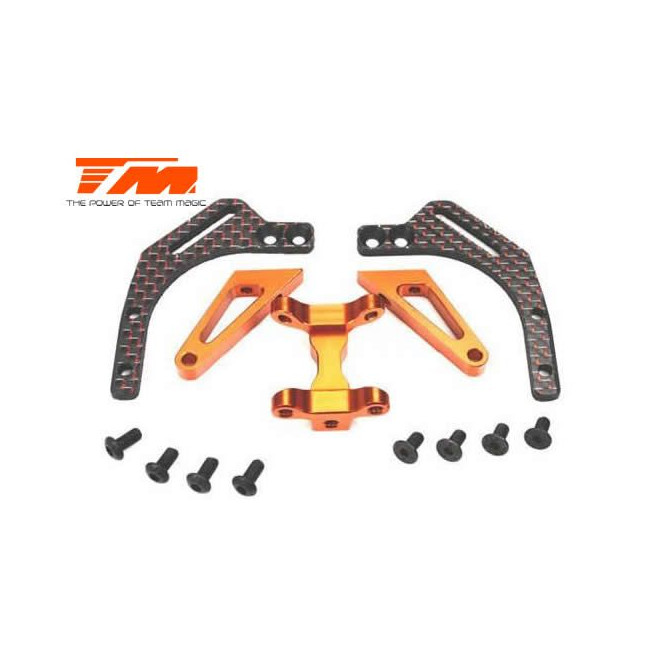 SOPORTE SUPERIOR CHASIS ALUMINIO Y CARBONO E4D