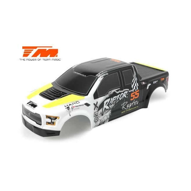 CARROCERÍA E6 RAPTOR 1/8 DETALLE AMARILLOS