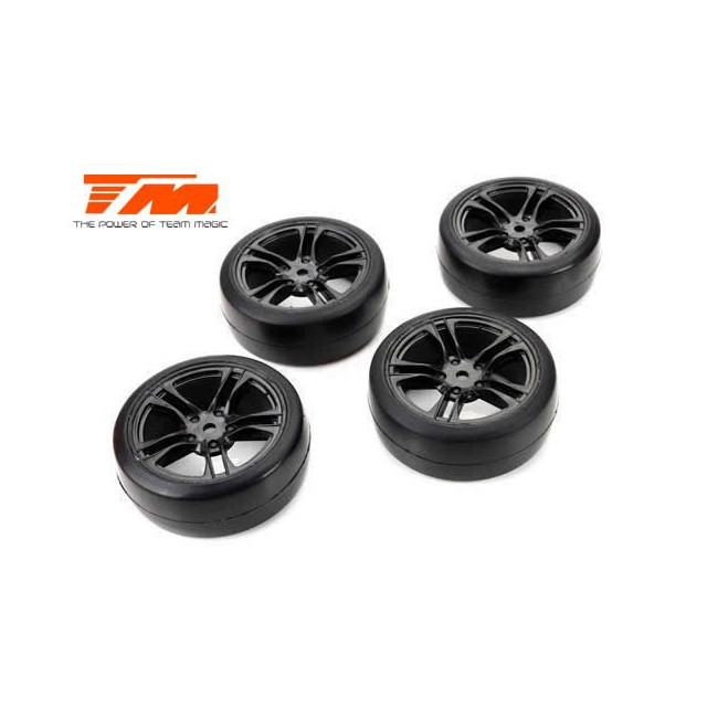 RUEDAS TOURING 1/10 ALTO AGARRE MONTADAS