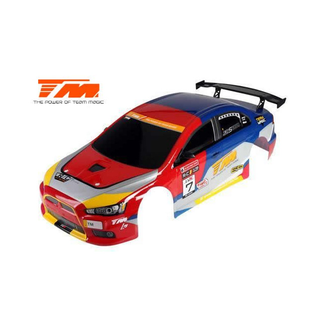 CARROCERÍA TOURING EVX ROJA DECORADA 190MM