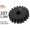 PIÑÓN MOTOR MÓDULO 1 EJE 5MM ACERO 20T