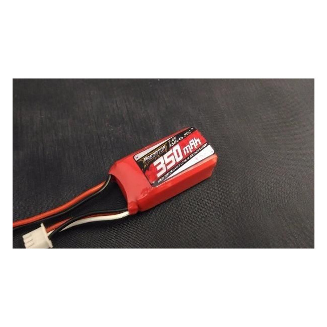 BATERÍA LIPO 7.4V 350MHA 20C (20 x 11 x 41mm) CONECTOR BEC (JST)