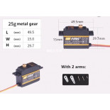 SERVO 25GR PIÑONES METÁLICOS