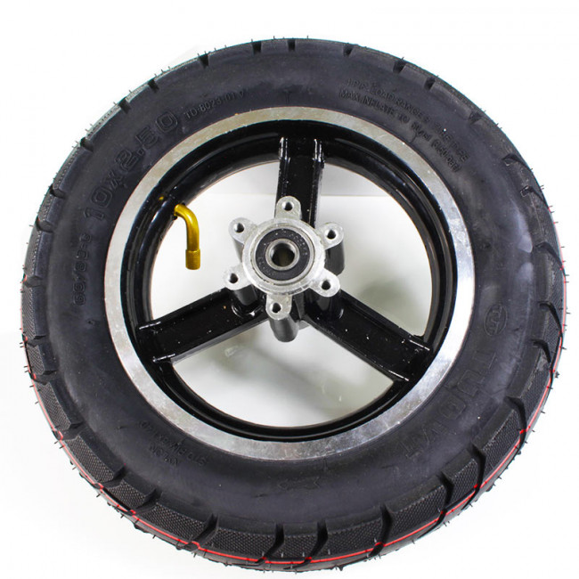 RUEDA DELANTERA COMPLETA (NEUMÁTICO + CÁMARA + LLANTA) MSC-005PRO 10 PULGADAS