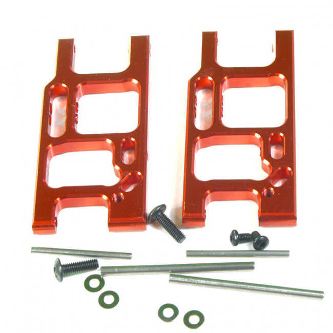 TRAPECIOS INFERIORES TRASEROS ALUMINO ROJO 144001