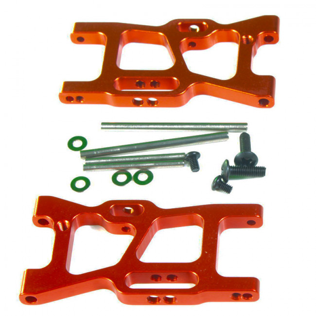 TRAPECIOS DELANTEROS INFERIORES ALUMINO ROJO 144001