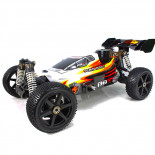 ❤️ B8 JR BUGGY NITRO 1/8 EXTREME MOTOR 25 BLANCO-ROJO (LISTO PARA CORRER)