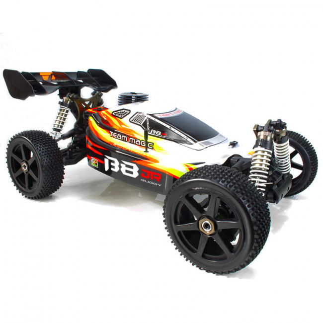 ❤️ B8 JR BUGGY NITRO 1/8 EXTREME MOTOR 25 BLANCO-ROJO (LISTO PARA CORRER)