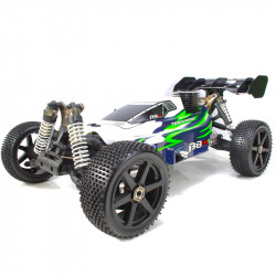 ❤️ B8 JR BUGGY NITRO 1/8 EXTREME MOTOR 25 BLANCO-VERDE (LISTO PARA CORRER)