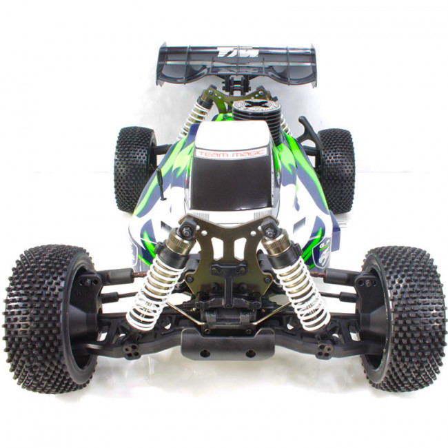 ❤️ B8 JR BUGGY NITRO 1/8 EXTREME MOTOR 25 BLANCO-VERDE (LISTO PARA CORRER)