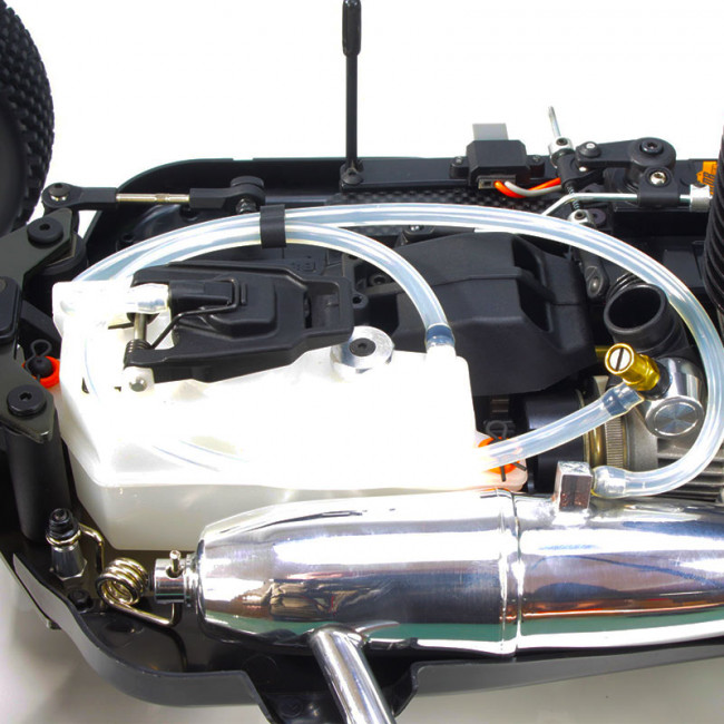 ❤️ B8 JR BUGGY NITRO 1/8 EXTREME MOTOR 25 BLANCO-VERDE (LISTO PARA CORRER)