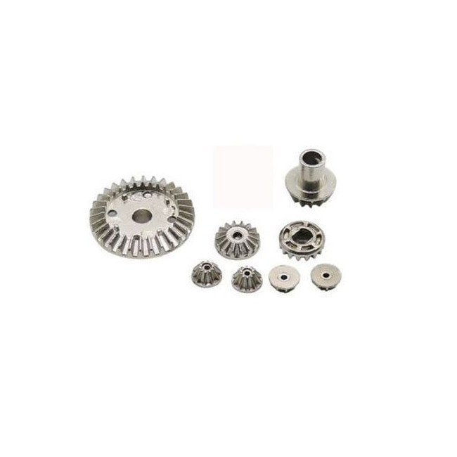 JUEGO PIÑONES Y CORONA CÓNICA DIFERENCIAL METÁLICO 12428 WLTOYS