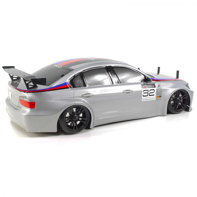 COCHE DRIFT E4D MF BRUSHLESS GRAFITO SILVER 4X4 PLATEADO (LISTO PARA CORRER)