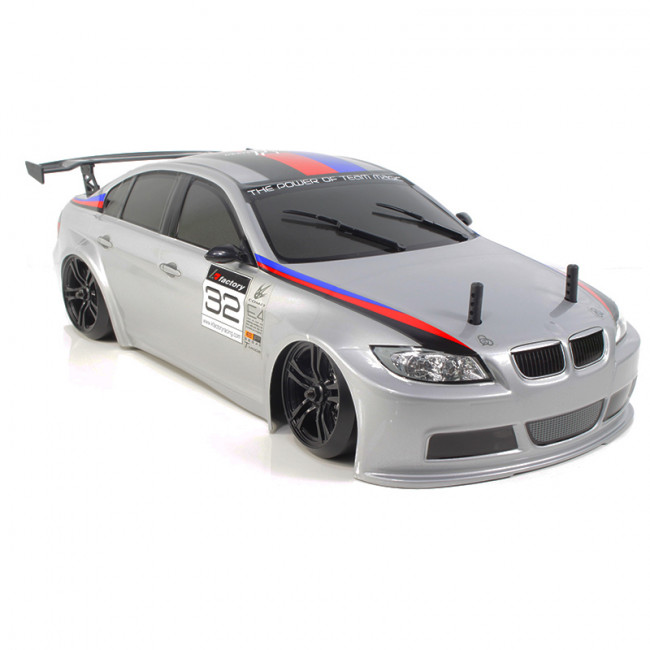 COCHE DRIFT E4D MF BRUSHLESS GRAFITO SILVER 4X4 PLATEADO (LISTO PARA CORRER)