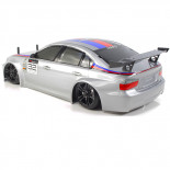 COCHE DRIFT E4D MF CON ESCOBILLAS GRAFITO SILVER 4X4 PLATEADO (LISTO PARA CORRER)