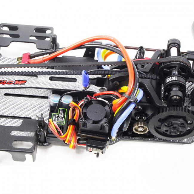 COCHE DRIFT E4D MF CON ESCOBILLAS GRAFITO SILVER 4X4 PLATEADO (LISTO PARA CORRER)