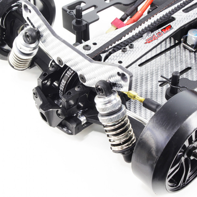 COCHE DRIFT E4D MF CON ESCOBILLAS GRAFITO SILVER 4X4 PLATEADO (LISTO PARA CORRER)