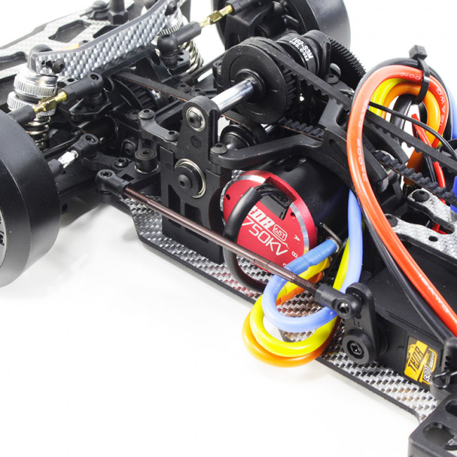 COCHE DRIFT E4D MF CON ESCOBILLAS GRAFITO SILVER 4X4 PLATEADO (LISTO PARA CORRER)