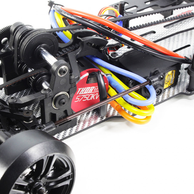 COCHE DRIFT E4D MF CON ESCOBILLAS GRAFITO SILVER 4X4 PLATEADO (LISTO PARA CORRER)