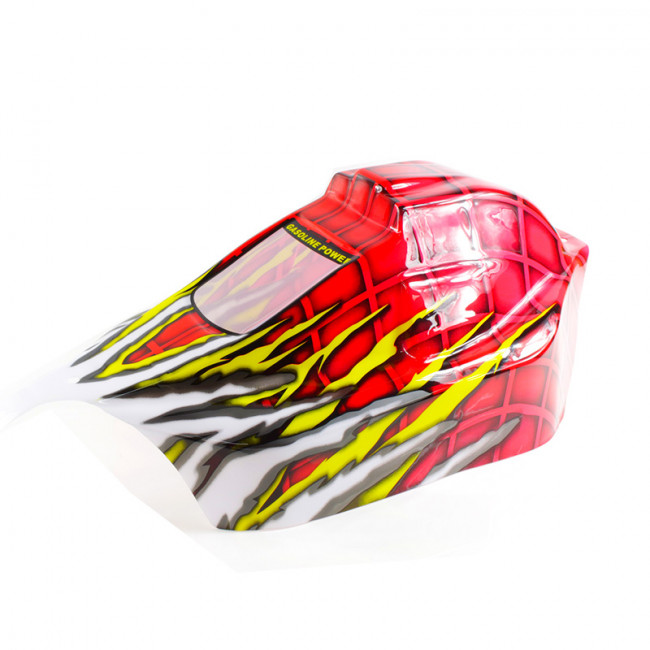 CARROCERÍA 1/5 BUGGY HSP FABLE GASOLINA ROJA BLANCA