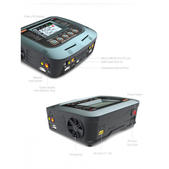 CARGADOR DESCARGADOR SKYRC Q200 QUATTRO