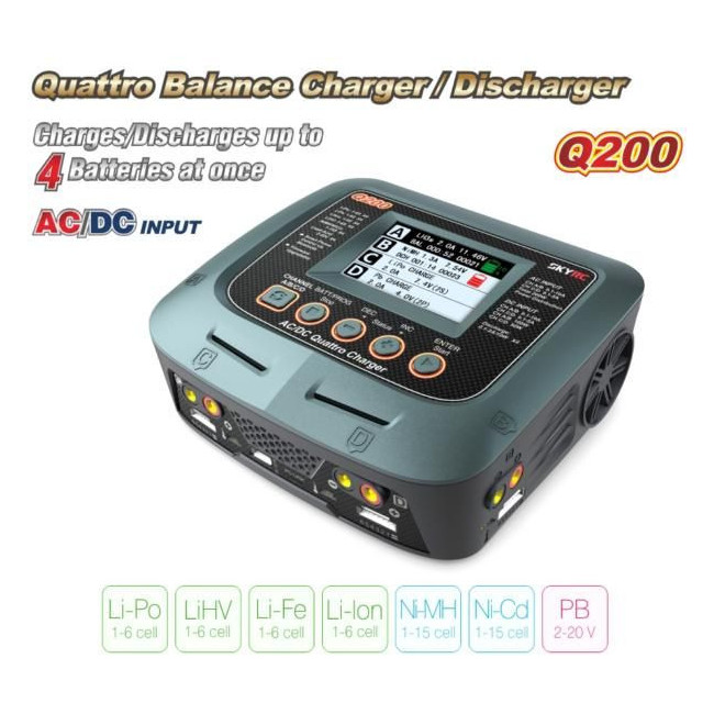 CARGADOR DESCARGADOR SKYRC Q200 QUATTRO