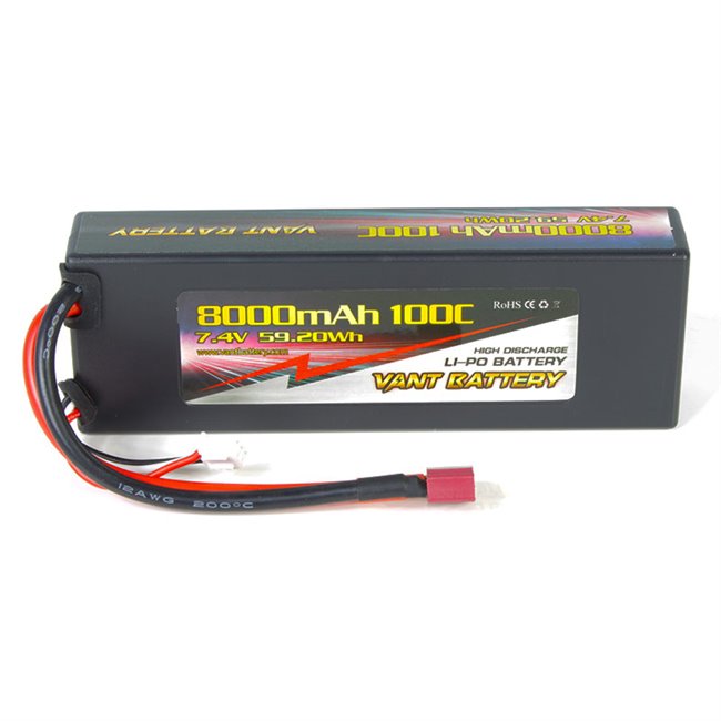 BATERÍA LIPO VANT BATTERY ALTA DESCARGA 7.4V 8.000MHA 100C
