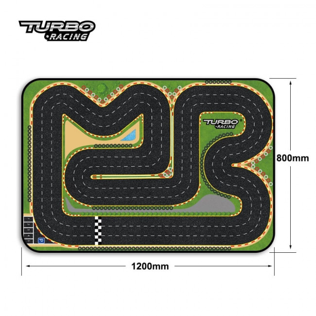 CIRCUITO ALFOMBRA PARA COCHES MINI 1/76 80X120CM