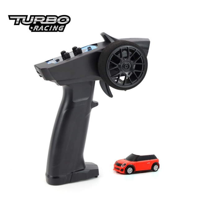 TURBO RACING COCHE RC 1/76 MINI COMPLETO ROJO