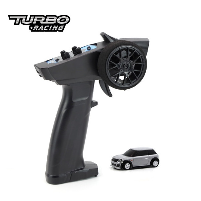 TURBO RACING COCHE RC 1/76 MINI COMPLETO GRIS