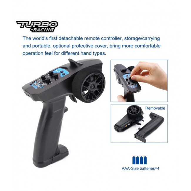 TURBO RACING COCHE RC 1/76 MINI COMPLETO AMARILLO