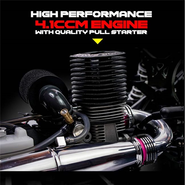 ❤️ B8 JR BUGGY NITRO 1/8 EXTREME MOTOR 25 ROJO (LISTO PARA CORRER)