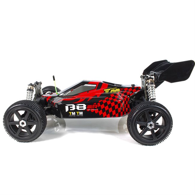 B8ER BUGGY BRUSHLESS 1/8 SEMI COMPETICIÓN ROJO-NEGRO (LISTO PARA CORRER)