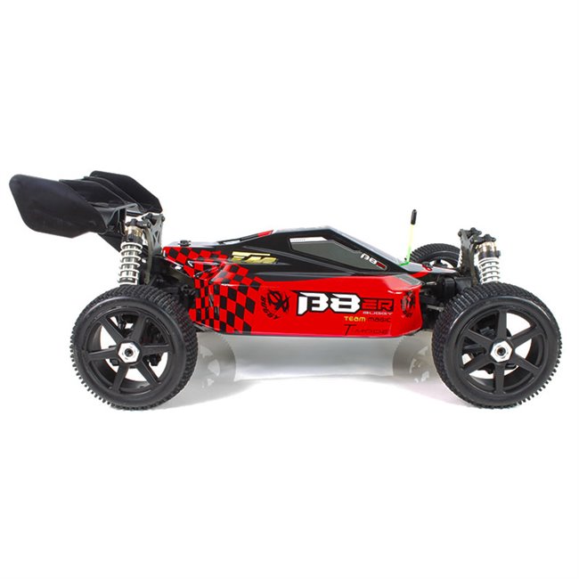 B8ER BUGGY BRUSHLESS 1/8 SEMI COMPETICIÓN ROJO-NEGRO (LISTO PARA CORRER)