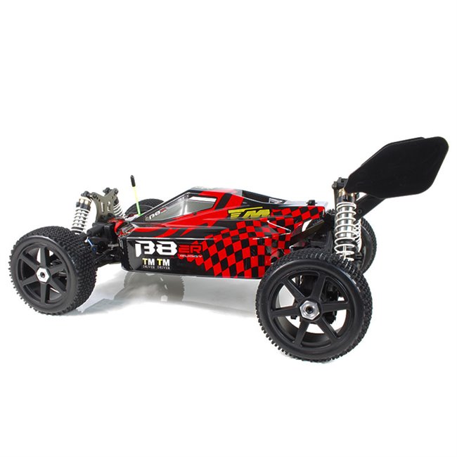 B8ER BUGGY BRUSHLESS 1/8 SEMI COMPETICIÓN ROJO-NEGRO (LISTO PARA CORRER)