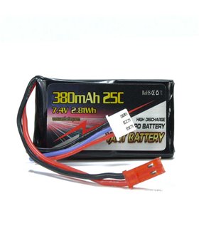 BATERÍA LIPO 7.4V(2S) 380MHA 25C CONECTOR JST/BEC