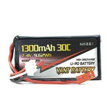 BATERÍA LIPO 7.4V(2S) 1300MHA 30C CONECTOR JST/BEC