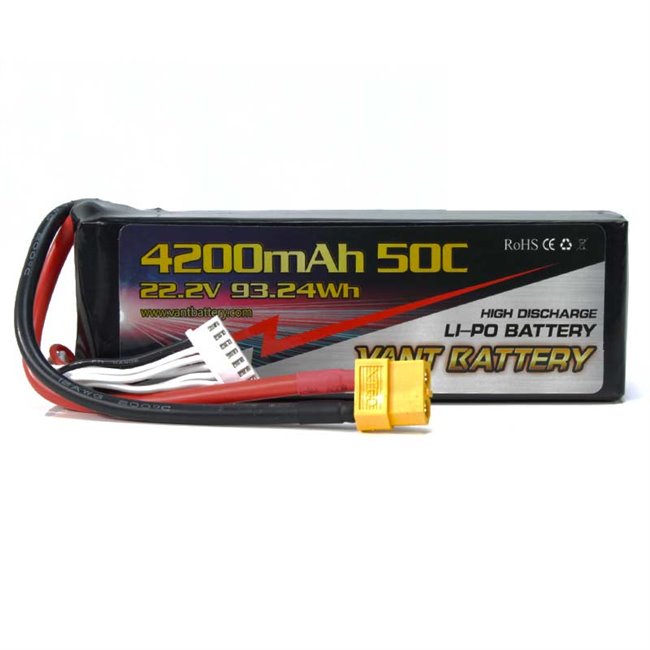 BATERÍA LIPO 22.2V(6S) 4200MHA 50C CONECTOR XT60