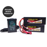 COCHE RC COMPETICIÓN X3 GT ECO 1/8 RTR HONG NOR -LISTO PARA CORRER- (INCLUYE BATERÍAS LIPO 7.4V 5200MHA 50X X2 Y CARGADOR)