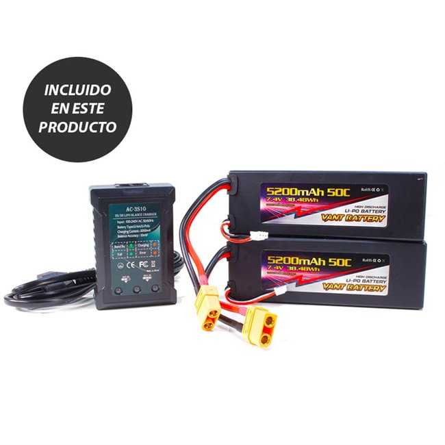 B8ER BUGGY BRUSHLESS 1/8 SEMI COMPETICIÓN NEGRO-AZUL(LISTO PARA CORRER)