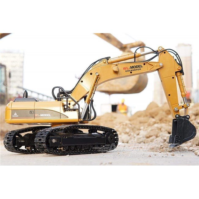 WLTOYS 16800 EXCAVADORA DE CONSTRUCCIÓN CON CADENAS METÁLICAS (LISTA PARA CORRER)