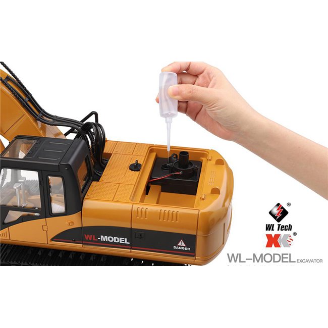 WLTOYS 16800 EXCAVADORA DE CONSTRUCCIÓN CON CADENAS METÁLICAS (LISTA PARA CORRER)