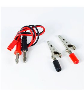 CABLE CON BANANAS Y SALIDA BEC/JST + PINZAS