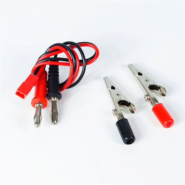 CABLE CON BANANAS Y SALIDA BEC/JST + PINZAS