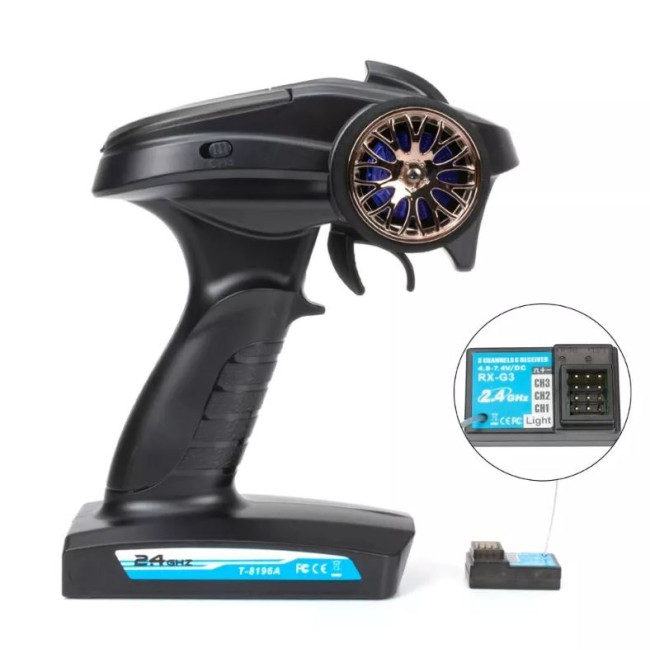 EMISORA 3 CANALES 2.4GHZ T-8196A + RECEPTOR 3CH RX-G3