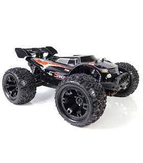 TRUGGY BRUSHLESS E5HX MONSTER TRUCK NEGRO-ROJO (LISTO PARA CORRER)