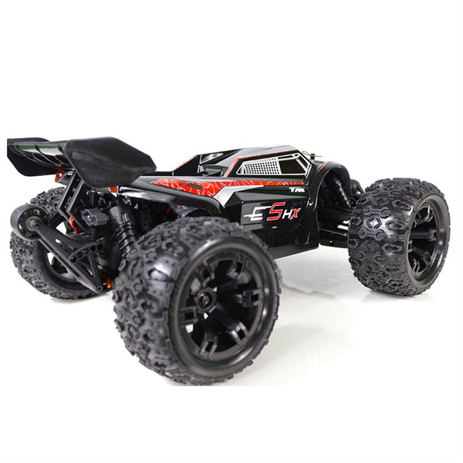 TRUGGY BRUSHLESS E5HX MONSTER TRUCK NEGRO-ROJO (LISTO PARA CORRER)