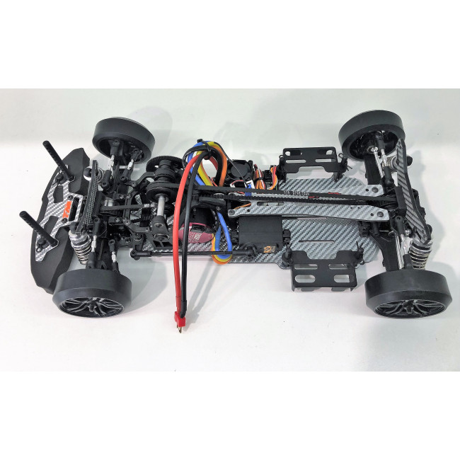 COCHE DRIFT E4D MF BRUSHLESS GRAFITO SILVER 4X4 NEGRO (LISTO PARA CORRER)